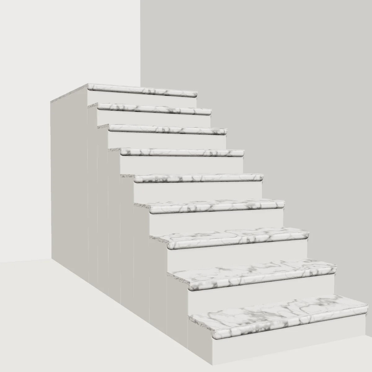 White Marble Stair Cladding